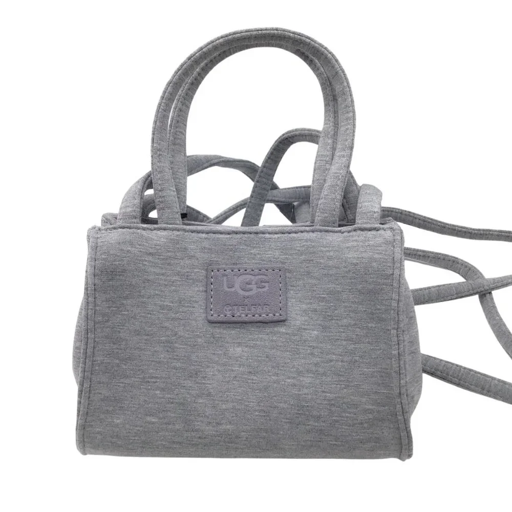 UGG X TELFAR FLEECE SMALL SHOPPING BAG IN HEATHER GREY - Picture 3 of 11